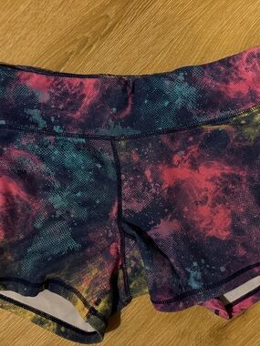 Born Primitive Navy Tie-Dye Athletic Shorts with Pink, Teal & Yellow Accents